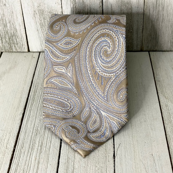 MICHAEL KORS Paisley Silk Necktie Tie - Picture 3 of 6